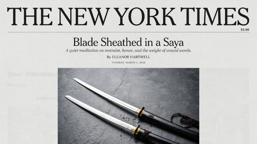 Blade Sheathed in a Saya NYT